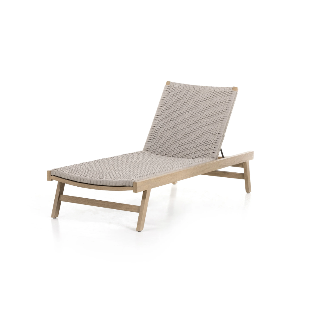 1-12-3.png TEAK OUTDOOR DORITHY PATIO CHAISE LOUNGER - Image 1