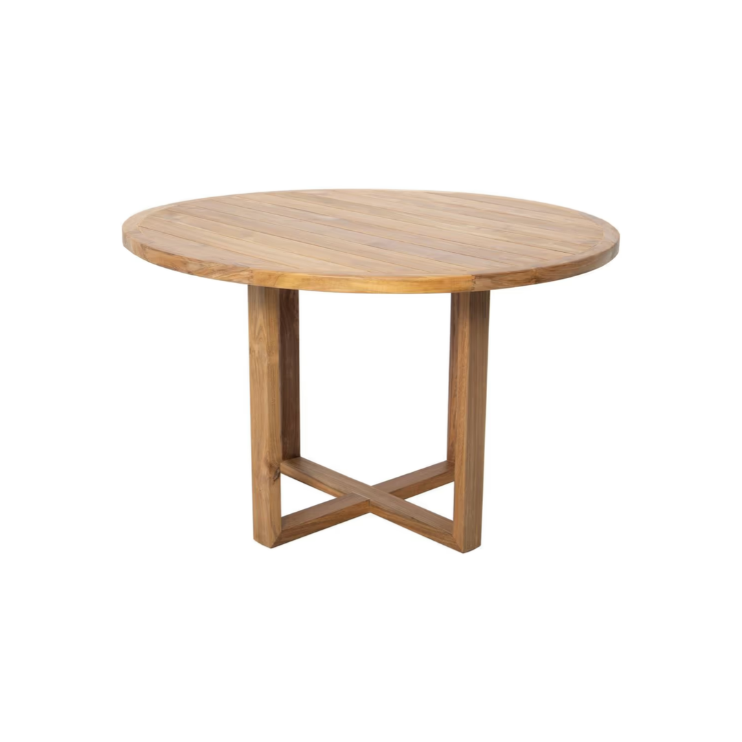 1-29.png TEAK VENICE ROUND TABLE X LEGS 150 CM - Image 1