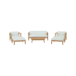 OUTDOOR TEAK PATIO BAYFRONT DEEP SEATING SET