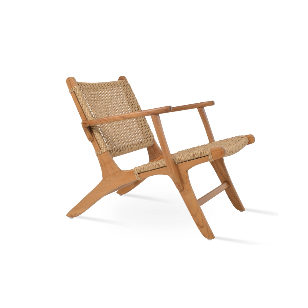 1-9-4.png TEAK CALAVA LOUNGE PATIO CHAIR - Image 1