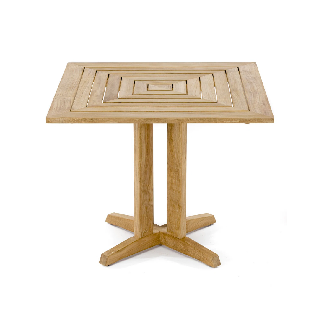 2-32.png TEAK OUTDOOR SPIDER SQUARE GATELEG FIXED TABLE - Image 1