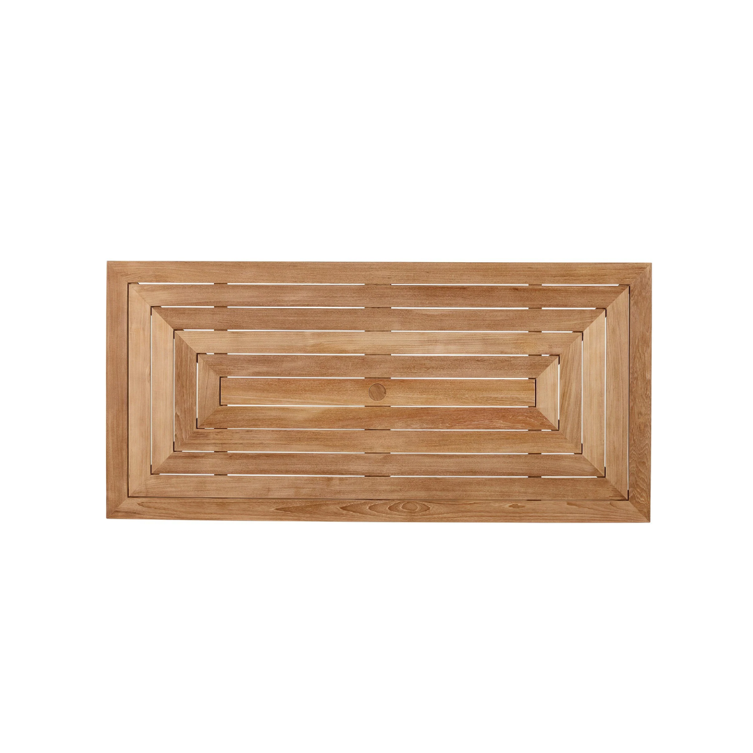 3-1-17.png TEAK OUTDOOR RECTASPYDER DINING TABLE 220 CM - Image 1
