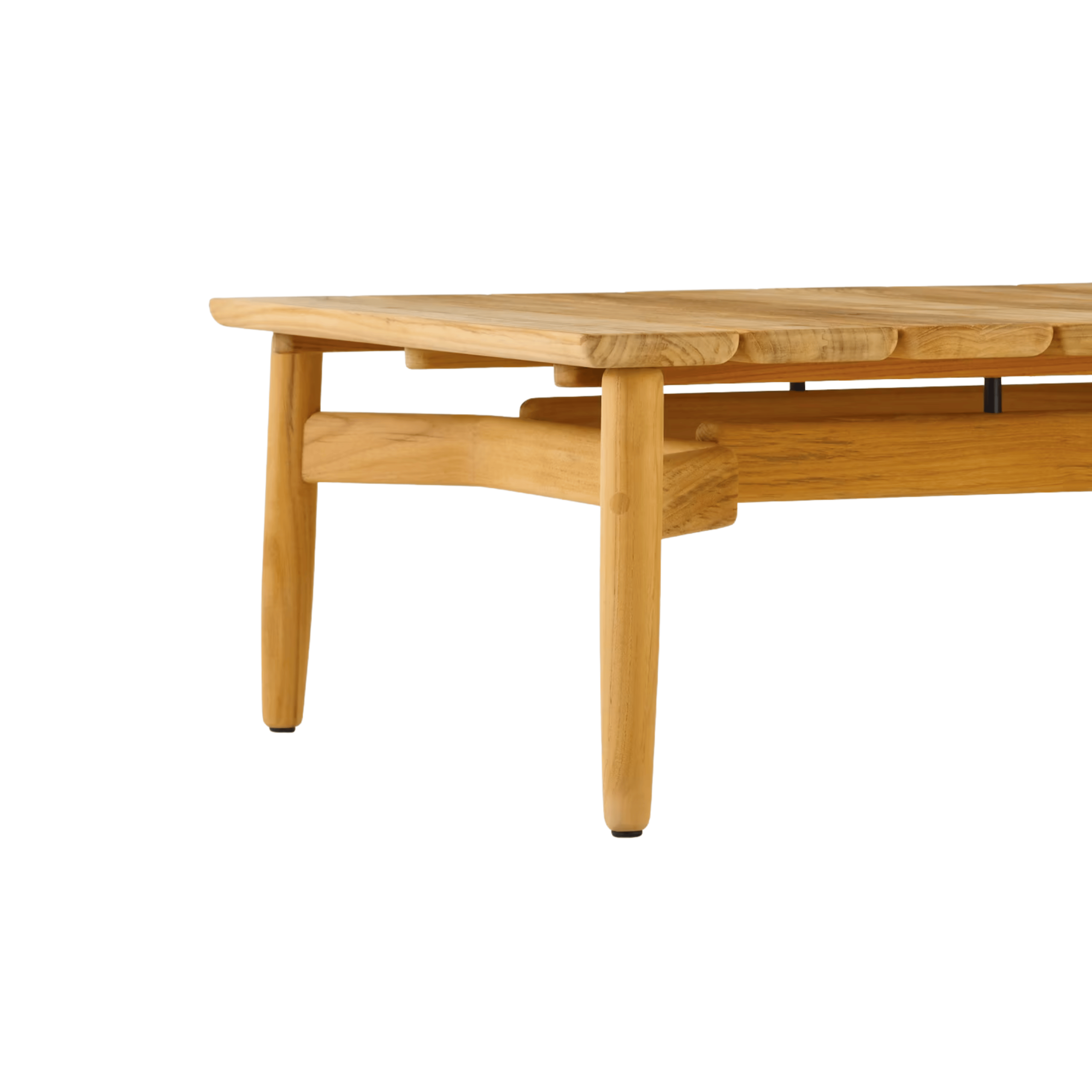 5-3-1.png TEAK OUTDOOR CROSSCATCH RECTA COFFEE TABLE - Image 1