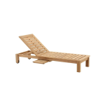 OUTDOOR TEAK AGULAR LOUNGER PATIO