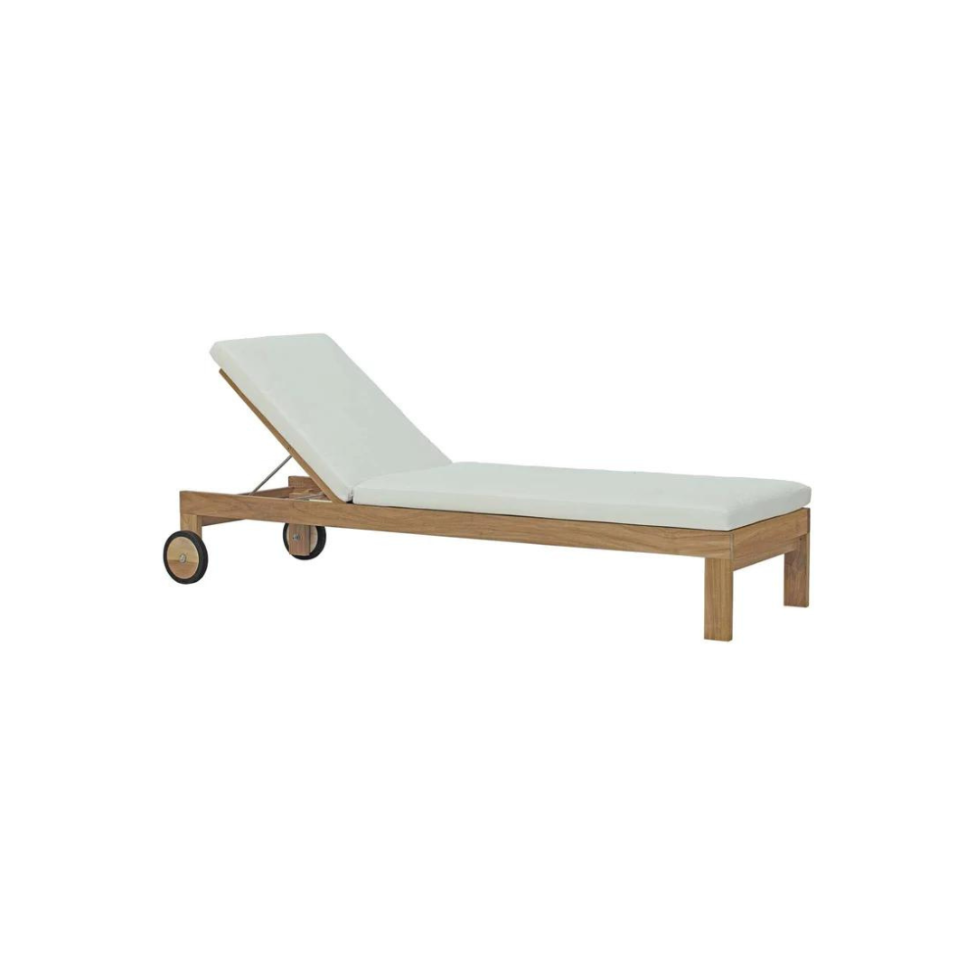 Upland-Outdoor-Patio-Teak-Chaise.png TEAK OUTDOOR UPLANDD PATIO CHAISSE SUN LOUNGER - Image 1