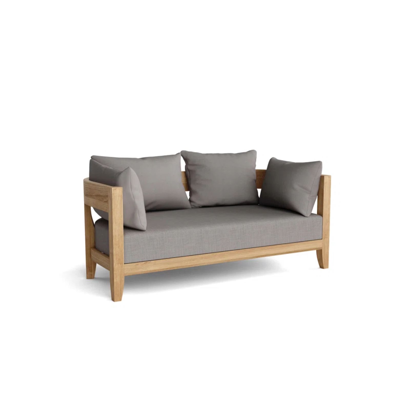 b4026d4b-2f43-4d82-9a3f-3cf501cfb09c.jpeg TEAK PATIO SOFA 140 CM - Image 1